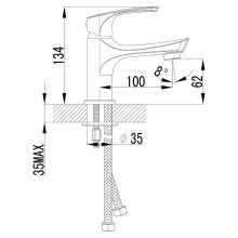 Смеситель для раковины Lemark Plus Shape LM1706C Хром