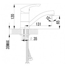 Смеситель для раковины Lemark Plus Strike LM1107C Хром