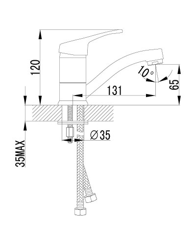 Смеситель для раковины Lemark Omega LM3107C Хром