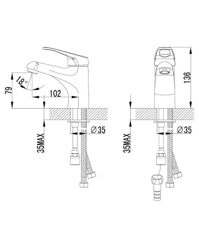Смеситель для раковины Lemark Omega LM3116C с гигиеническим душем Хром