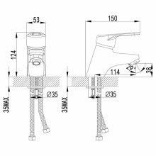 Смеситель для раковины Lemark Luna LM4106C Хром