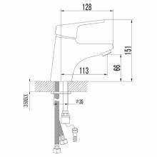 Смеситель для раковины Lemark Luna LM4116C с гигиеническим душем Хром