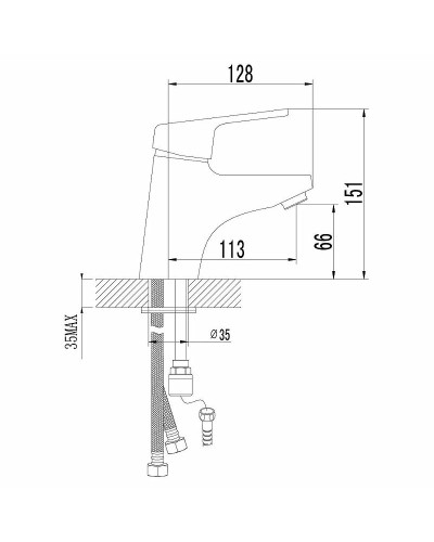 Смеситель для раковины Lemark Luna LM4116C с гигиеническим душем Хром