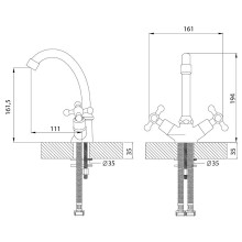 Смеситель Rossinka G02-62 Хром