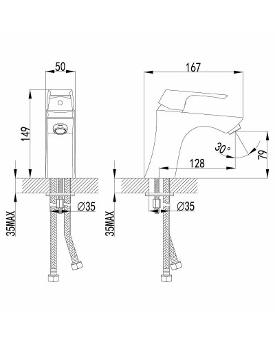 Смеситель для раковины Lemark Unit LM4506C Хром