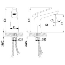 Смеситель для раковины Lemark Melange LM4906CW Хром Белый
