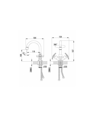 Смеситель для раковины Lemark Partner LM6547C Хром