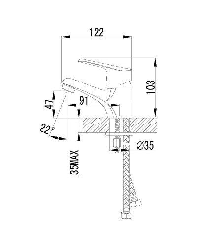 Смеситель для раковины Lemark Partner LM6556C Хром