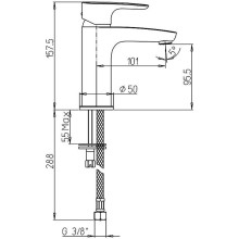 Смеситель для раковины Paini Parallel 47CR205LMKM Хром