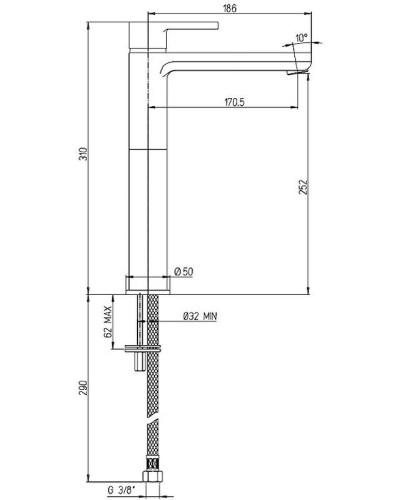 Смеситель для раковины Paini Arena 92CR205LLBLLMKM Хром