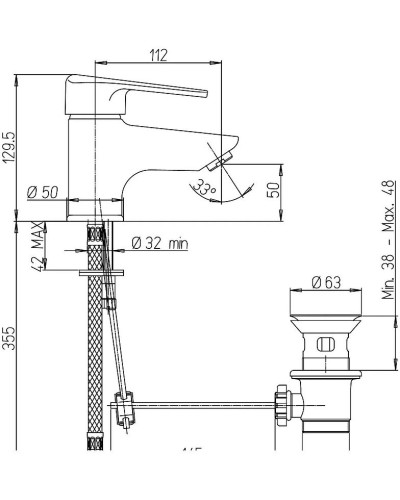 Смеситель для раковины Paini Cooper 80CR211KM Хром