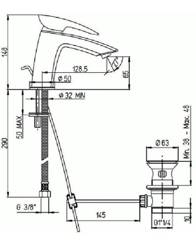 Смеситель для раковины Paini Spider SRCR211KM Хром