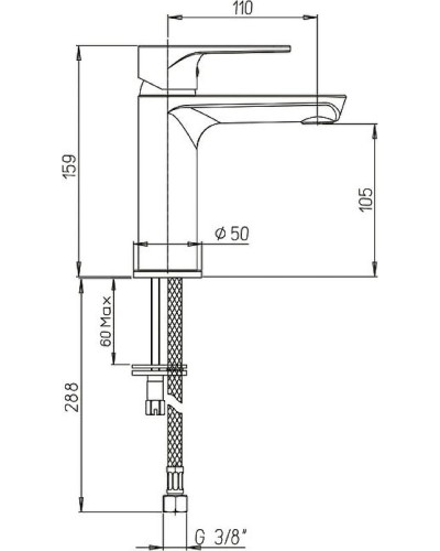Смеситель для раковины Paini Flat KK KKCR205LMKM Хром
