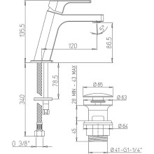 Смеситель для раковины Paini Atacama WWCR211ESRKM Хром