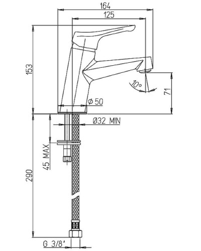 Смеситель для раковины Paini Bios 05 05CR205LMKM Хром