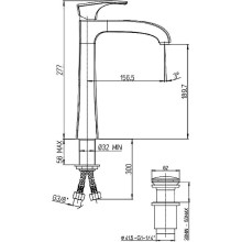 Смеситель для раковины Paini Lady 89PA205LLL Сталь