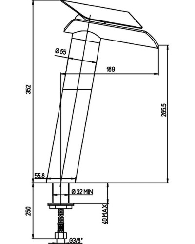Смеситель для раковины Paini Morgana 73PW205VRLL Никель Стекло