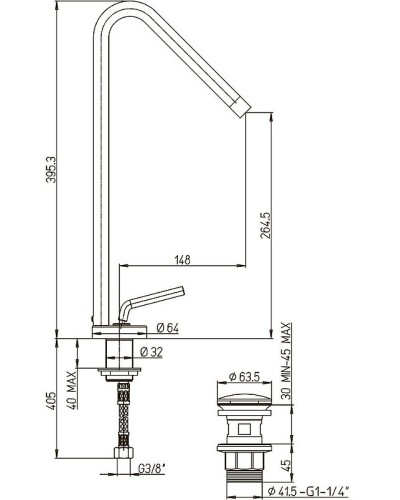Смеситель для раковины Paini Pixel new 81CR211LLNEW Хром