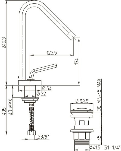 Смеситель для раковины Paini Pixel new 81CR211NEWKM Хром