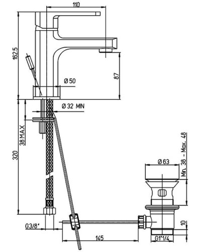 Смеситель для раковины Paini Ovo 86CR211KM Хром
