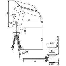 Смеситель для раковины Paini Morgana 73CR211KM Хром