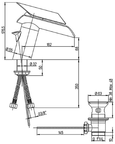 Смеситель для раковины Paini Morgana 73CR211KM Хром