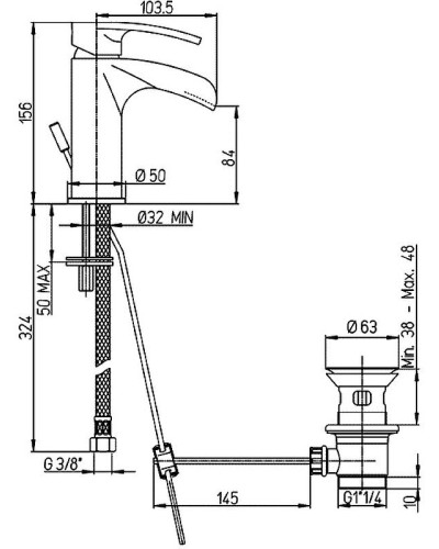 Смеситель для раковины Paini Ovo 86CR211WFSKM Хром