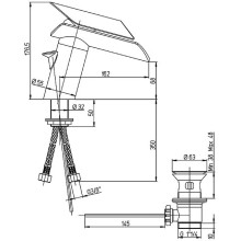 Смеситель для раковины Paini Morgana 73OP211LZKM Золото Коричневый