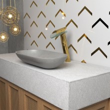 Смеситель для раковины Paini Morgana 73OP205VRLL Золото Стекло