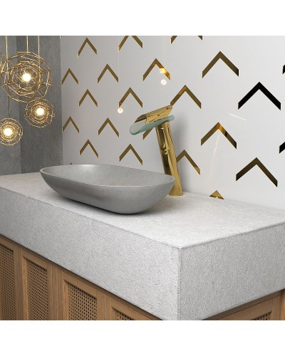 Смеситель для раковины Paini Morgana 73OP205VRLL Золото Стекло