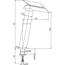 Смеситель для раковины Paini Morgana 73OP205VRLL Золото Стекло