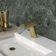 Смеситель для раковины Paini Morgana 73OP211VRKM Золото Стекло