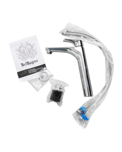 Смеситель для накладных раковин без донного клапана BelBagno MARINO-LMC-CRM-W0