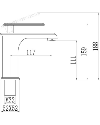 Смеситель для раковины Savol 100 S-600101T