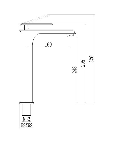 Смеситель для раковины Savol 100 S-600101TG
