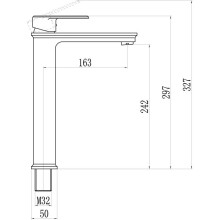 Смеситель для раковины Savol 300 S-600301G
