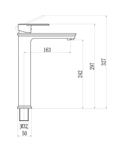 Смеситель для раковины Savol 300 S-600301G