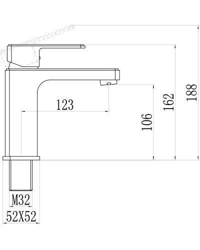Смеситель для раковины Savol 700 S-600701