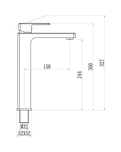 Смеситель для раковины Savol 700 S-600701G