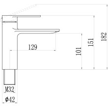 Смеситель для раковины Savol 800 S-601811