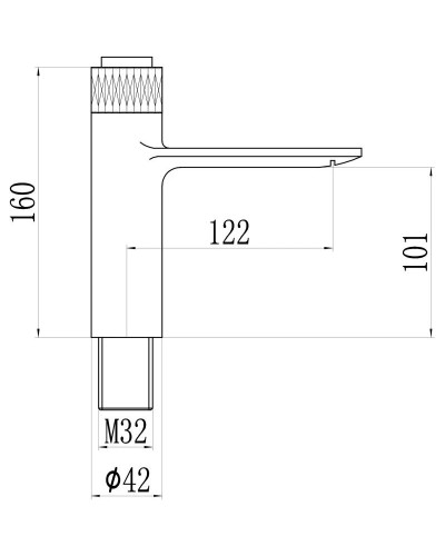 Смеситель для раковины Savol 800 S-601810AB
