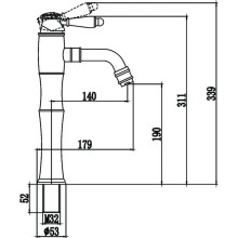 Смеситель для раковины Savol 66C S-006612C