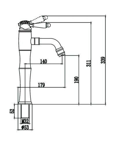 Смеситель для раковины Savol 66C S-006612C
