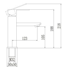 Смеситель для раковины Savol 304 S-SUS1001
