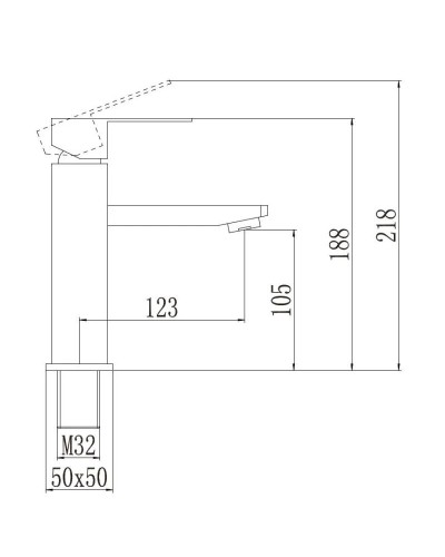 Смеситель для раковины Savol 304 S-SUS1001