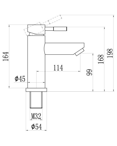 Смеситель для раковины Savol 304 S-SUS1002