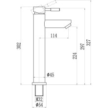 Смеситель для раковины Savol 304 S-SUS2002