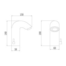 Смеситель для раковины бесконтактный Savol S-GY8862