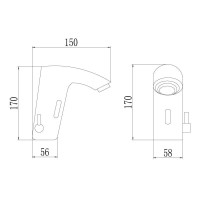 Смеситель для раковины бесконтактный Savol S-GY8865