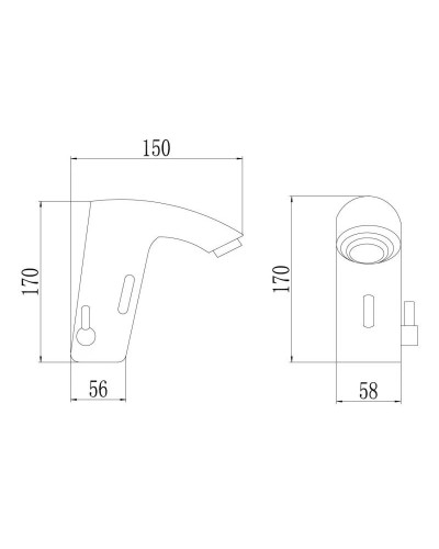 Смеситель для раковины бесконтактный Savol S-GY8865